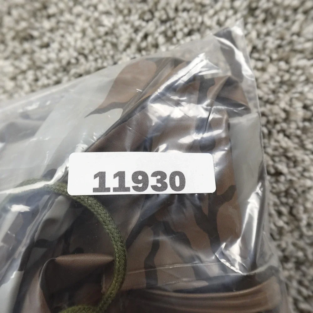 VTG Trebark Camo Jacket Mens M Vinyl Hood  Windbreaker Rain Coat Hunting 80s 90s